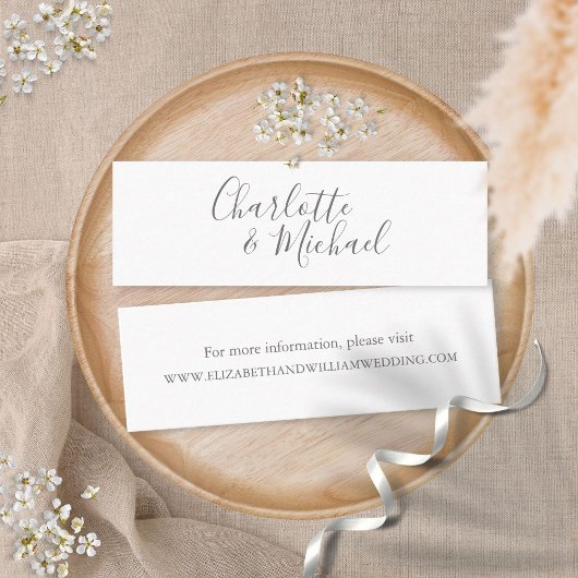 Cartes de site Web de mariage élégantes et simples
