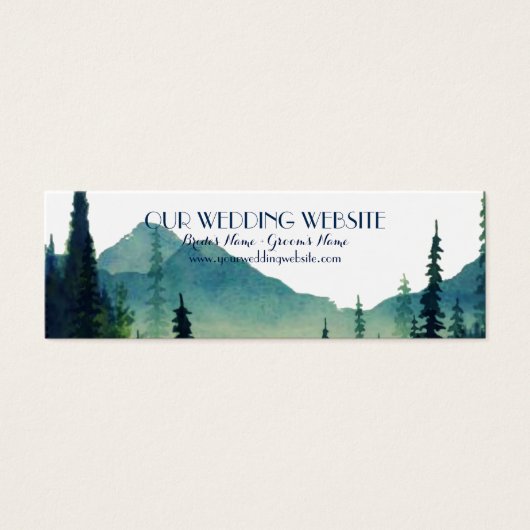 Cartes de site Web de mariage - Mariage de camping (Devant)