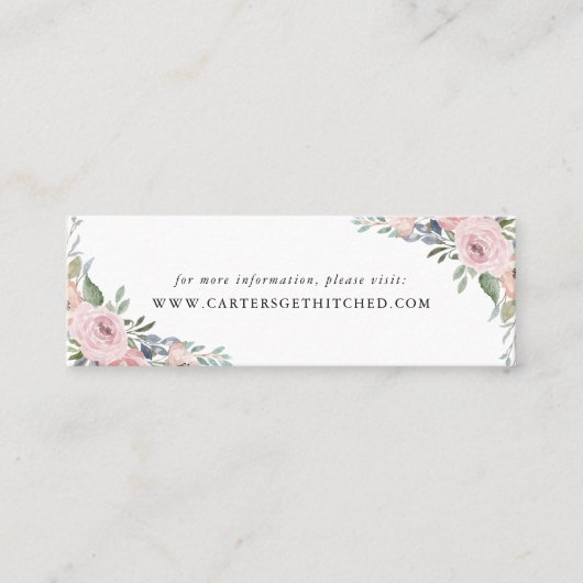 Cartes de site Web de Mariage rose rose Rose Dusty (Devant)