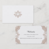 Cartes De Site Web De Mehndi Élégantes (Devant / Derrière)