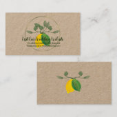 Cartes de site Web du Mariage de citron citron à l (Devant / Derrière)
