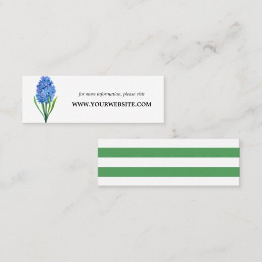 Cartes de site Web Hydrangea Blue Flower | Mini (Devant / Derrière)