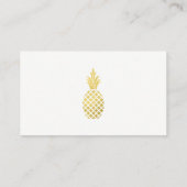 Cartes de site web Mariage Élégant Gold Pineappy (Dos)