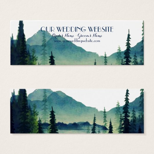 Cartes de site web mariage - Mariage de camping (Devant & derrière)