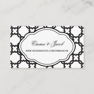 Cartes de site Web Mariage noir et blanc personnal