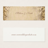 Cartes de site web mariage {Toffee} (Devant & derrière)