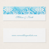 Cartes de site web mariage (Turquoise) (Devant & derrière)