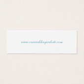 Cartes de site web mariage (Turquoise) (Dos)