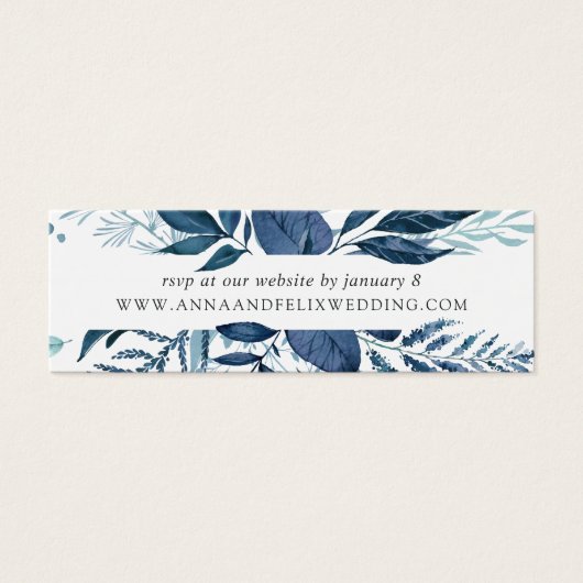 Cartes de site Web Mariage Wild Azure | Mini (Devant)