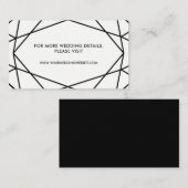 Cartes de site Web Mariages géométriques en noir e (Devant / Derrière)