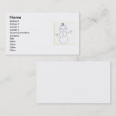 Cartes de Snowman Business (Devant / Derrière)