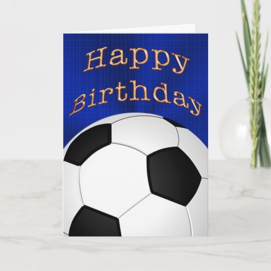 Cartes de soccer d'anniversaire personnalisables (Devant)