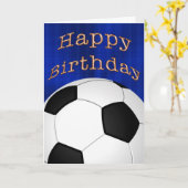 Cartes de soccer d'anniversaire personnalisables (Fleur jaune)