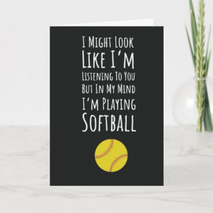 Cartes de Softball Sport Athlète Drôle Équipe Joue