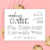 Cartes de soins de cookies Script moderne minimali