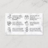 Cartes de soins postérieures en marbre rose (Dos)