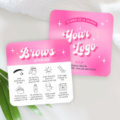 Cartes de soins pour les Brows Super à la mode ros