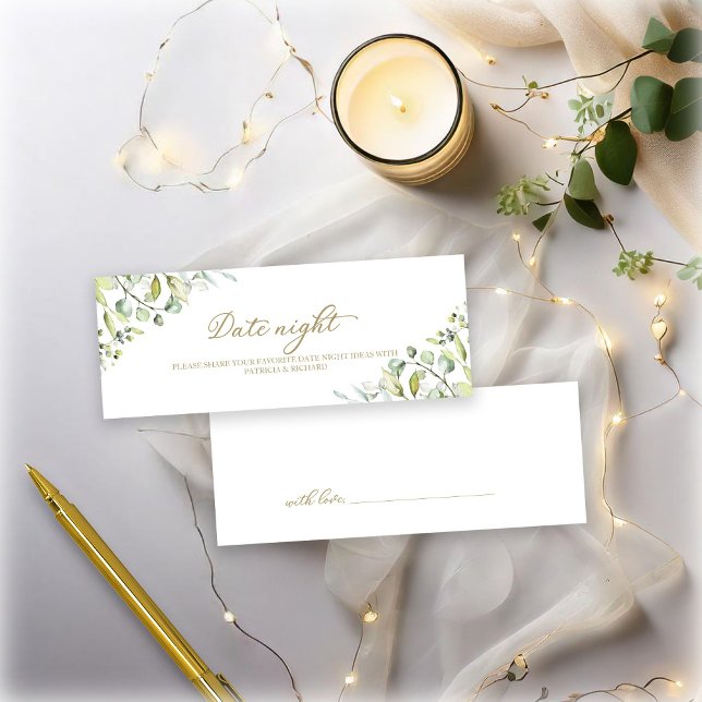 Cartes de soirée de date de douche de mariage à la (Créateur téléchargé)