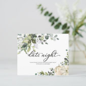 Cartes de soirée de date de douche de mariée d'aut (Debout devant)