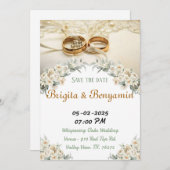 Cartes de Soirée de Mariage. (Devant / Derrière)