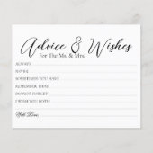 Cartes de souhaits de conseil Mariage minimal (Devant)