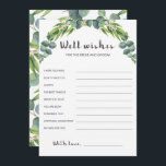 Cartes de souhaits de Mariage Eucalyptus aquarelle<br><div class="desc">Créez une tenue extraordinaire avec cette élégante aquarelle eucalyptus souhaits bien pour la carte mariée et mariée. C'est l'ajout parfait à une douche nuptiale verdoyante ou mariage de jardin. Laissez chaque invité écrire ses conseils et ses souhaits pour M. et Mme et recueillir les cartes pour le couple heureux.</div>