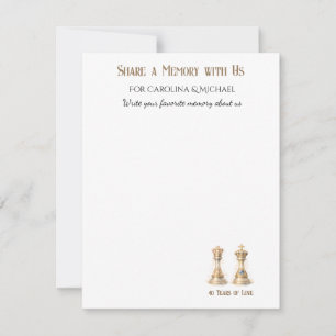 Cartes de souvenir de 40e anniversaire de mariage