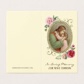 Cartes de souvenir funéraire catholiques religieus (Extérieur déplié)