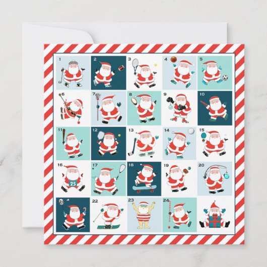 Cartes de sport pour les fêtes de Noël (Devant)