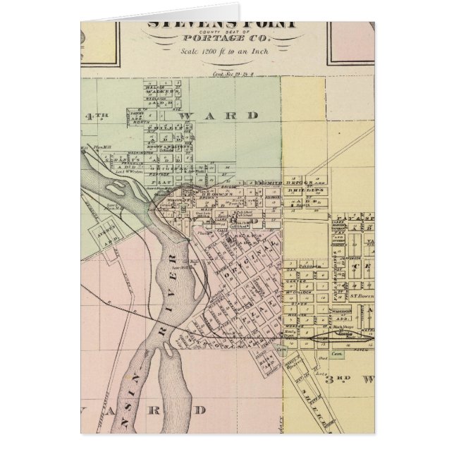 Cartes de Stevens Point, Elroy et Wonewoc (Devant)