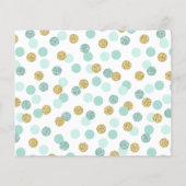 Cartes de suggestion de nom de Baby shower Mint et (Dos)