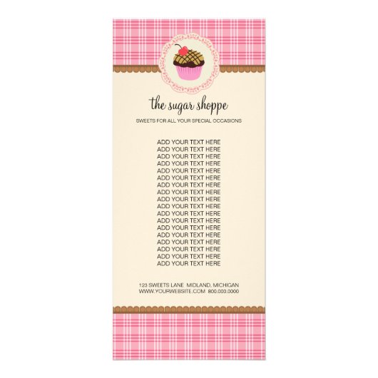 Cartes de support de produit de boutique de (Devant)