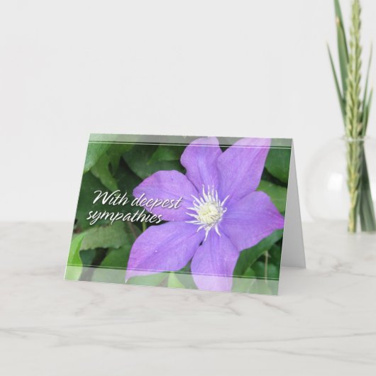 Cartes de sympathie de clématite pourpre (Devant)