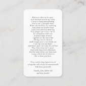 Cartes de Sympathie de la prière Memorial St Chris (Dos)