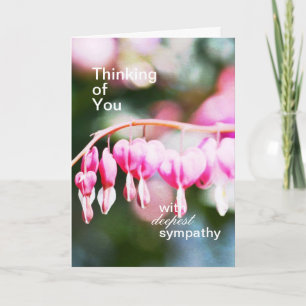 Cartes de sympathie des coeurs saignants