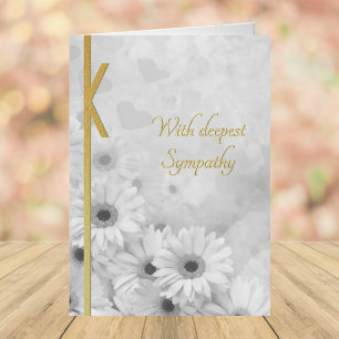 Cartes de sympathie florales élégantes en véritabl