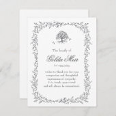 Cartes de Sympathie juive en bordure de feuille bi (Devant / Derrière)