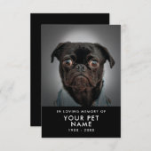 Cartes de Sympathie pour animal (Devant / Derrière)