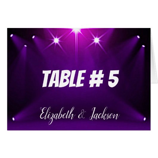 Cartes de table # 5 - Dans les projecteurs Mariage (Devant Horizontal)