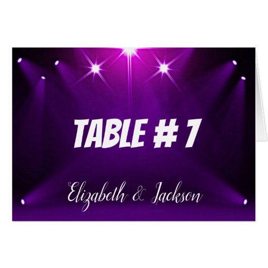Cartes de table # 7 - Dans le feu de la rampe Mari (Devant Horizontal)
