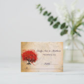 Cartes de table à feuilles de cœur rouge (Debout devant)
