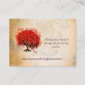 Cartes de table à feuilles de cœur rouge (Dos)