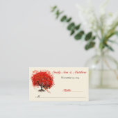 Cartes de table à l'arbre à feuilles en forme de c (Debout devant)