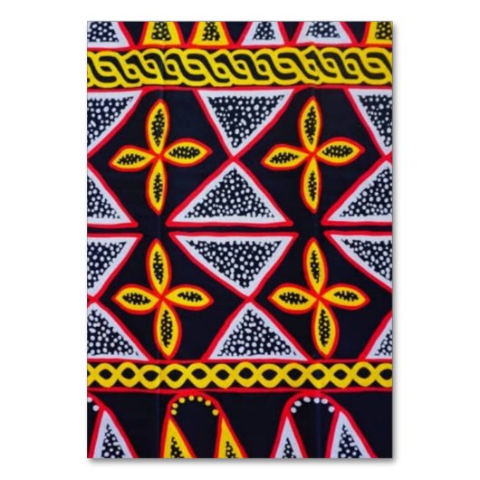 Cartes de table à motif Toghu camerounais (Dos)