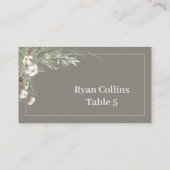Cartes de table à verdure enneigée (Dos)