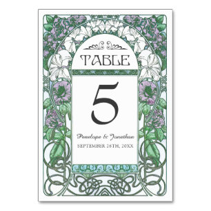 Cartes de table Art Nouveau Mariage (Set #2)
