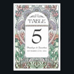 Cartes de table Art Nouveau Mariage (Set #3)<br><div class="desc">Cartes de table Mariages Art nouveau. Fait partie d'un ensemble de Faire-part de mariage correspondant.</div>