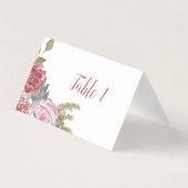 Cartes de table aux roses aquarelles (Back)