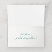 Cartes de Table avec Regard Pailleté Bleu Vert Sci (Intérieur déplié)