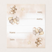 Cartes de table Baby shower bébé ours (Outside Unfolded)